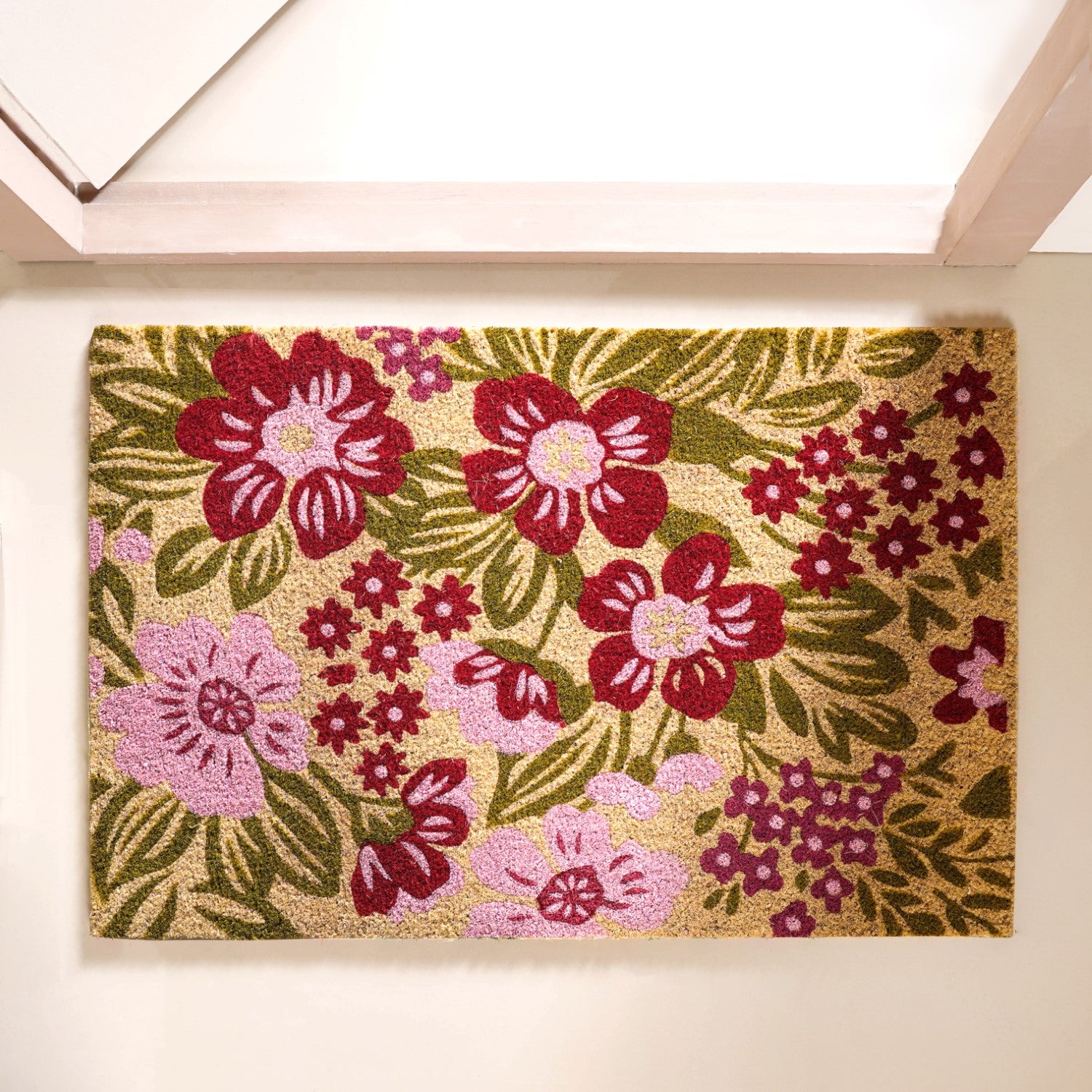 Garden Inspired Printed Natural Coir Mat 36x24 Inch