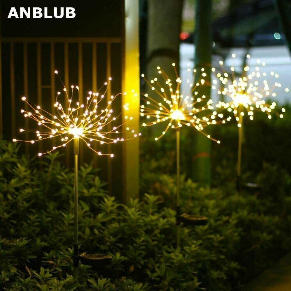 49% OFF Waterproof Solar Garden Fireworks LED Light
