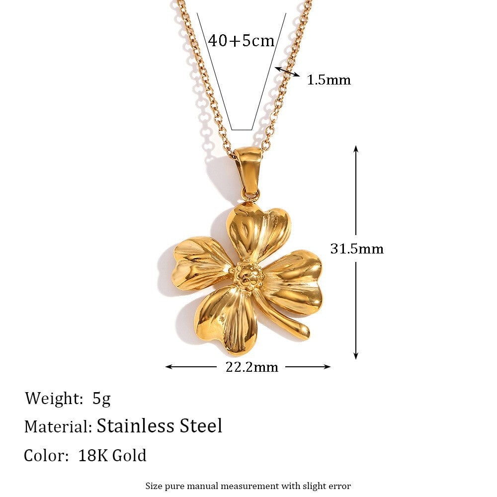 Retro Vintage Fashion Flower Stainless Steel Electroplating Rings