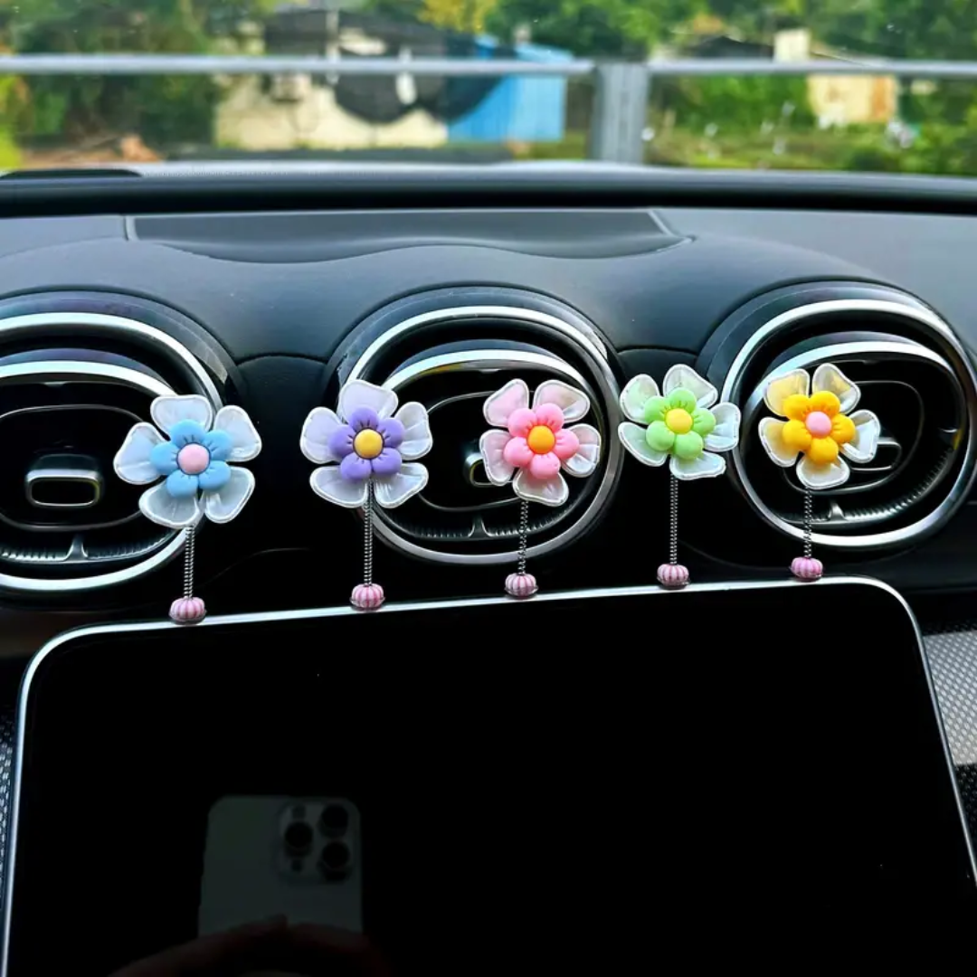 Shaking Flowers Car Dashboard Decoration