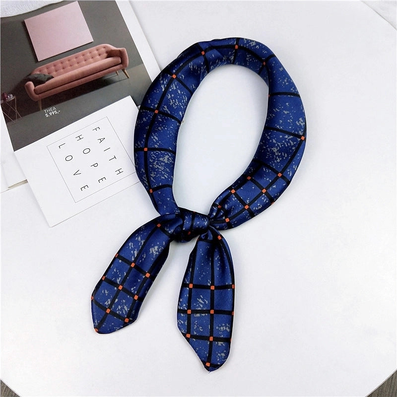 Alloy Scarf (1 Scallop Floral Blue)