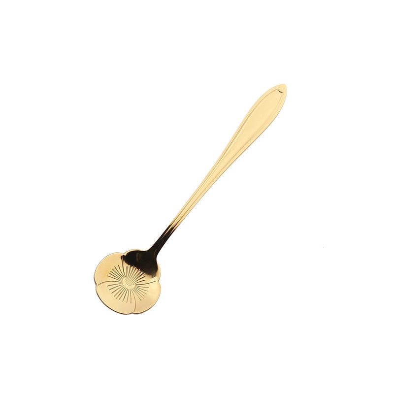 Vacation Flower Stainless Steel Spoon 1 Piece 1 Set