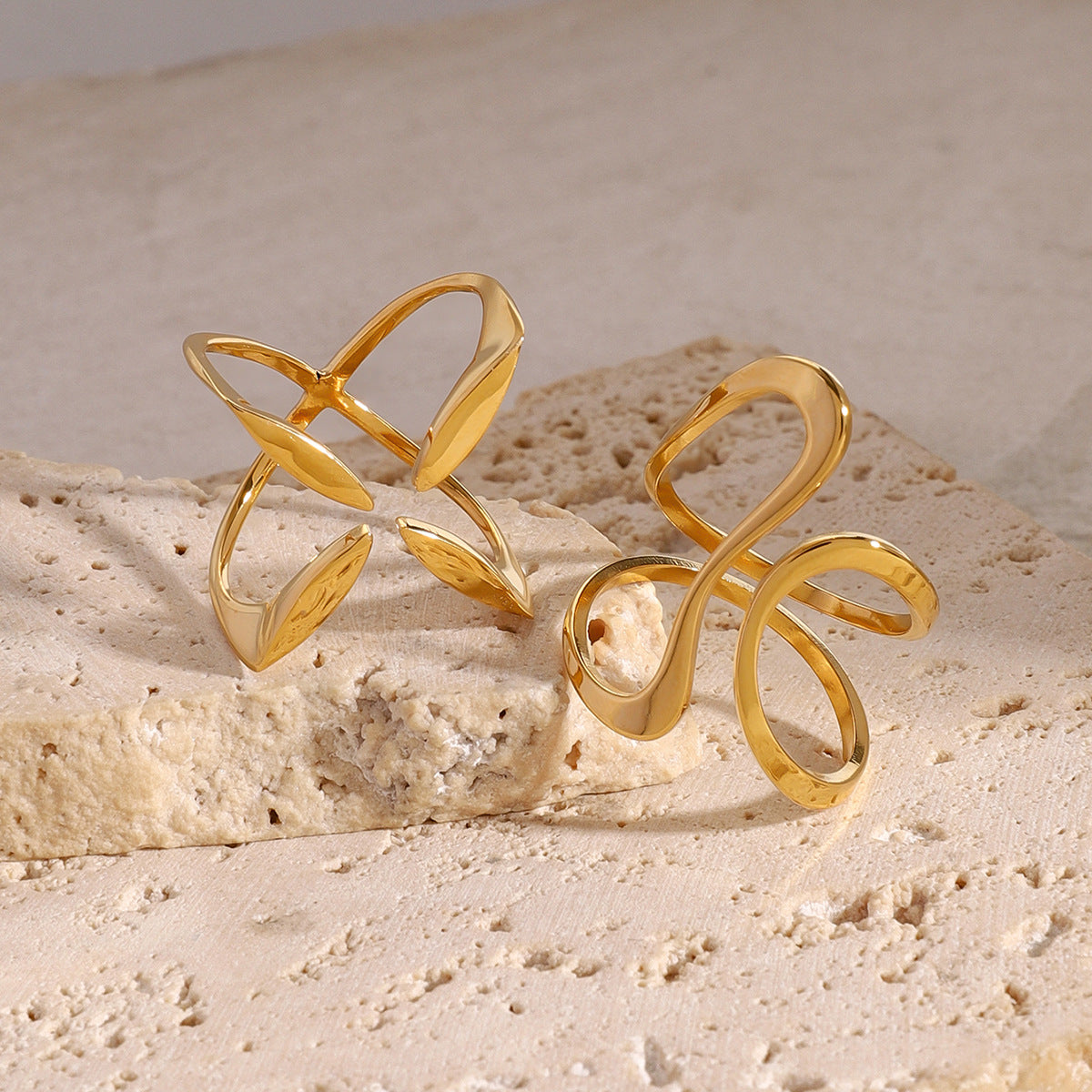 Stainless Steel Line Ring Titanium Steel Jewelry Niche Design Ring Ring