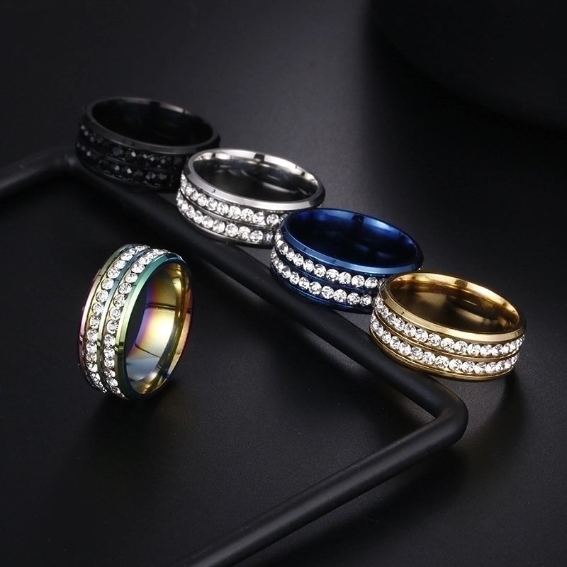 Fashion Geometric 201 Stainless Steel Artificial Gemstones Gold Plated