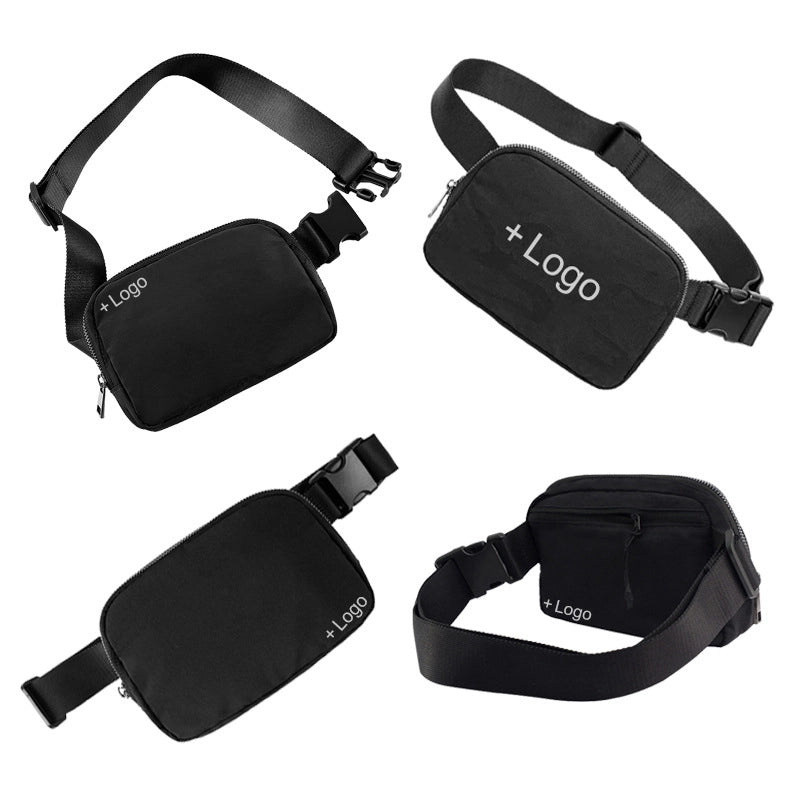 Men's Preppy Style Streetwear Solid Color Nylon Waist Bags