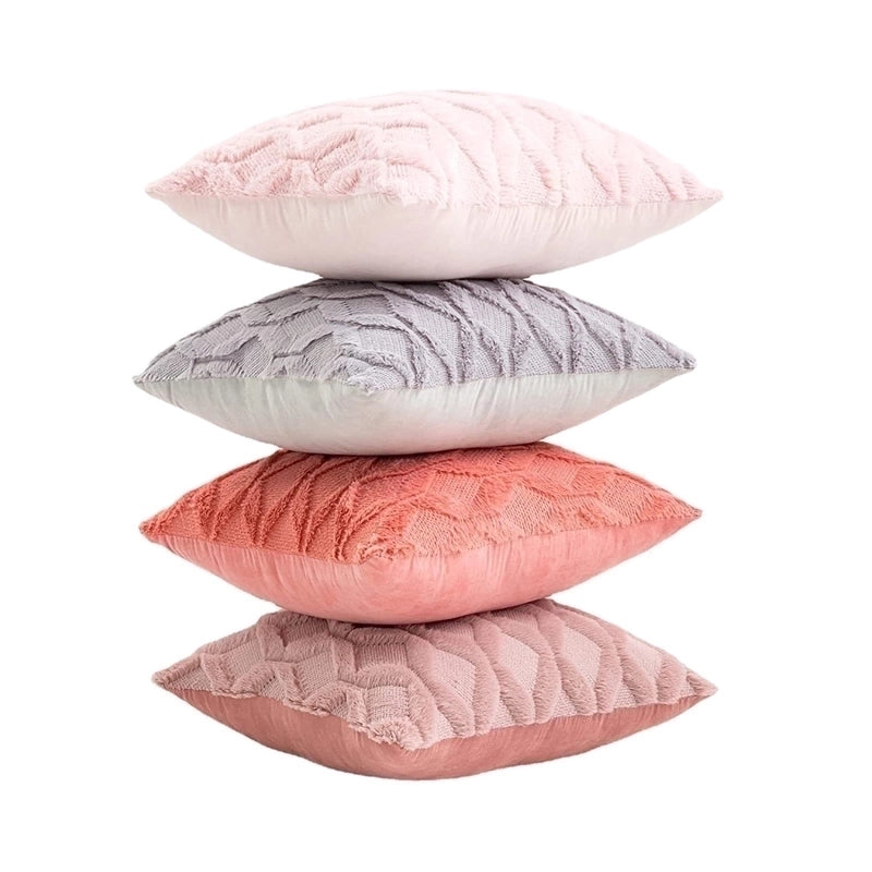 Fashion Solid Color Short Plush Pillow Cases Couch & Sofa Decor