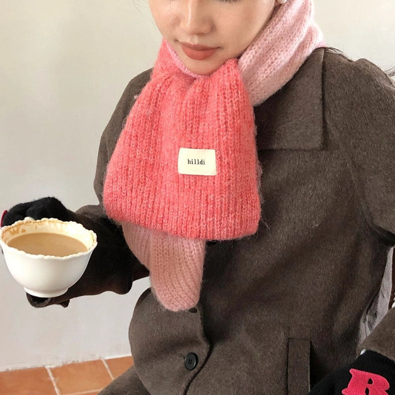 Women's Casual Solid Color Polyester Fleece Scarf