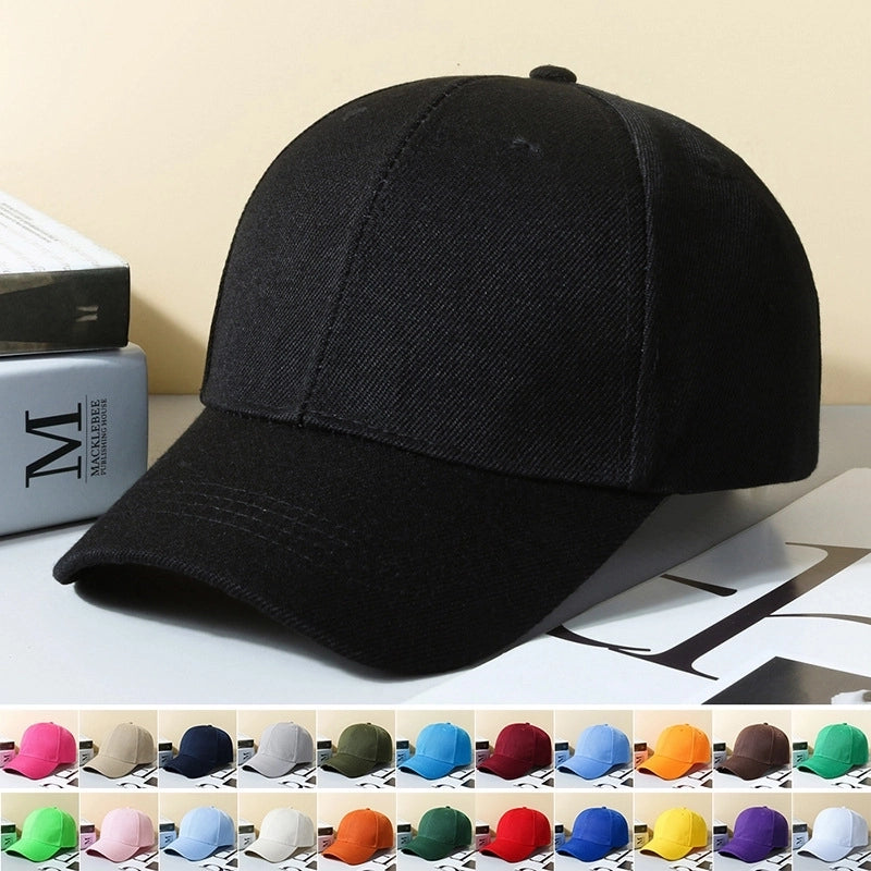 Hat Spring And Autumn New Solid Color Printable Logo Advertising Hat Sunscreen Cap Sports Baseball Cap Light Plate Cap