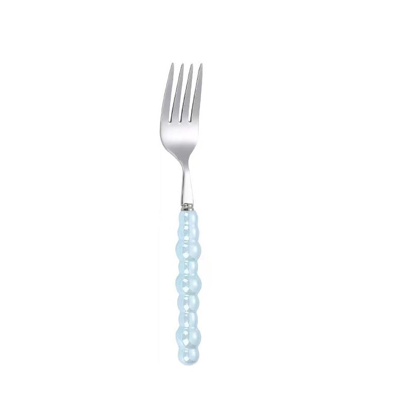 Ceramic Pearl Handle Stainless Steel Knife. Fork And Spoon Creative Light Luxury Western Food Hotel Steak Knife Dessert Spoon Tableware Suit