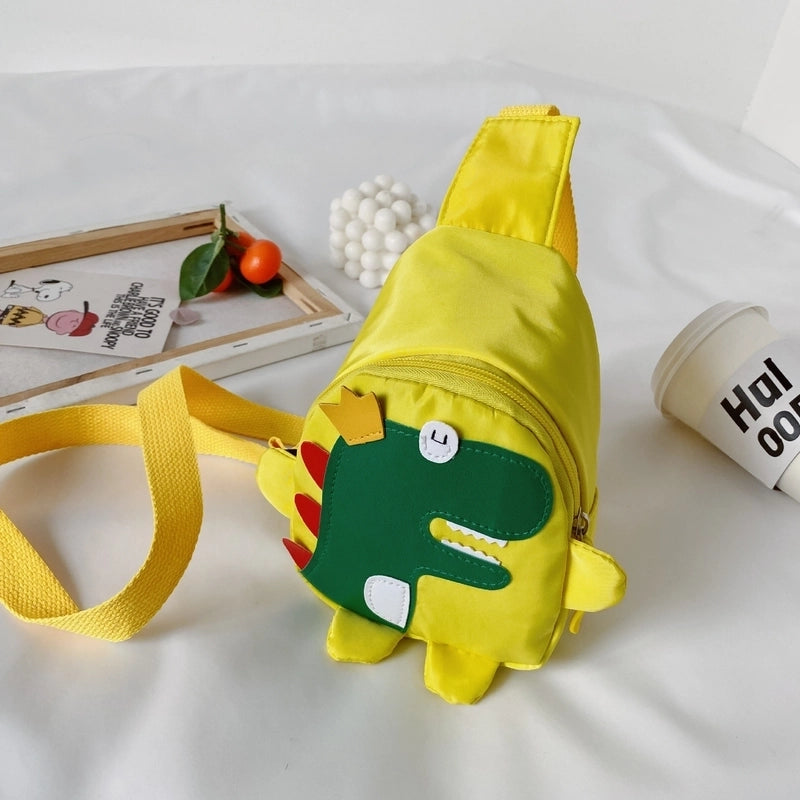 Women's Mini Nylon Cartoon Dinosaur Fashion Zipper Crossbody Bag