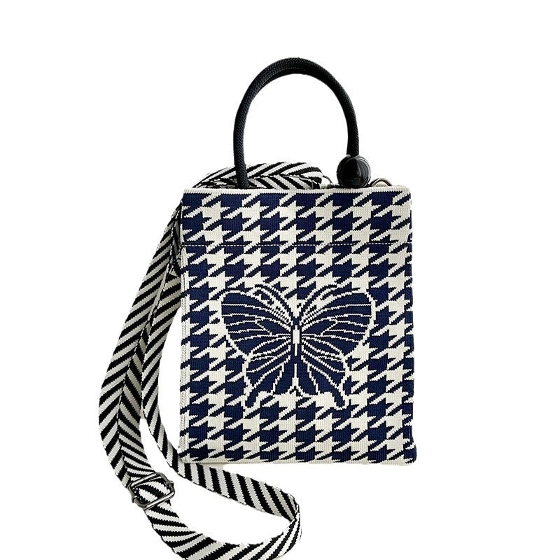 Women's Medium Polyester Butterfly Streetwear Square Magnetic Buckle Handbag