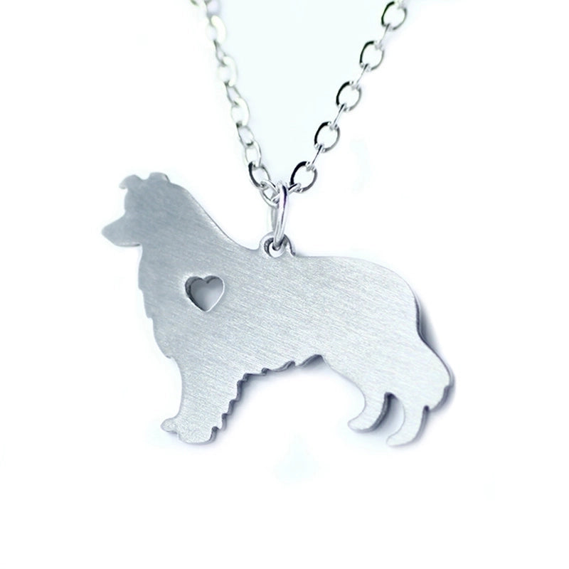 304 Stainless Steel Cute Slice Polishing Animal Dog Necklace Titanium Steel Necklace