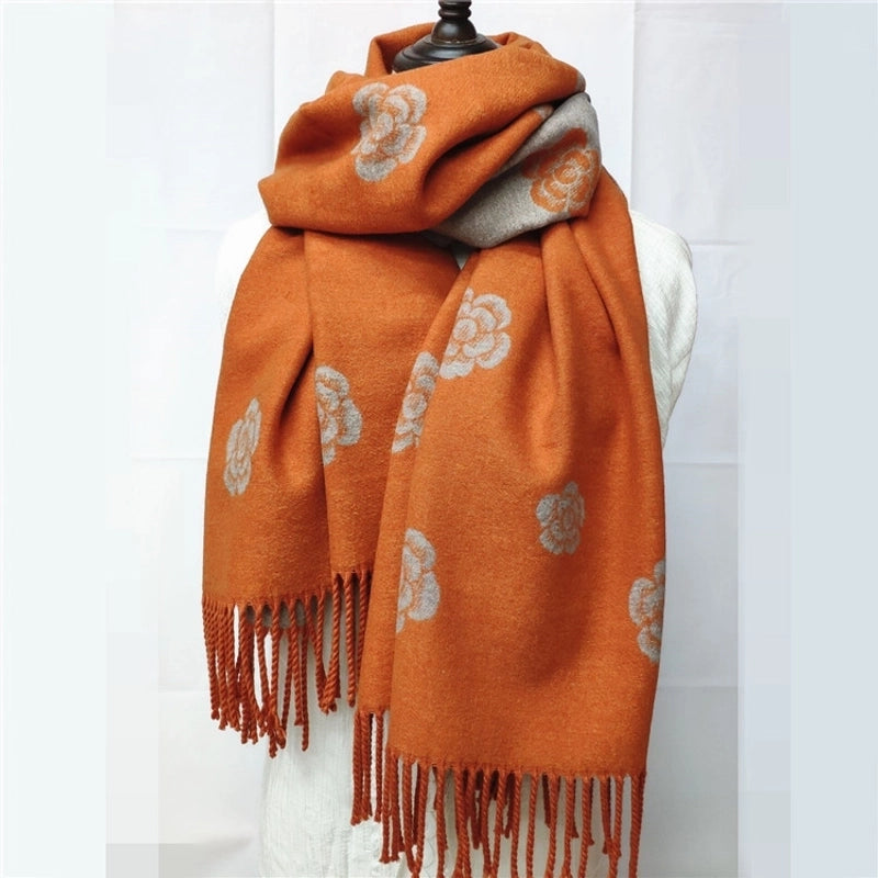 Women's Cute Sweet Printing Imitation Cashmere Polyester Scarf