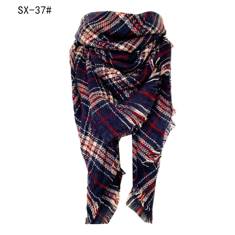 Autumn And Winter Imitation Cashmere Qicaigei Square Scarf Triangular Binder Scarf Women's Neck Warmer Shawl