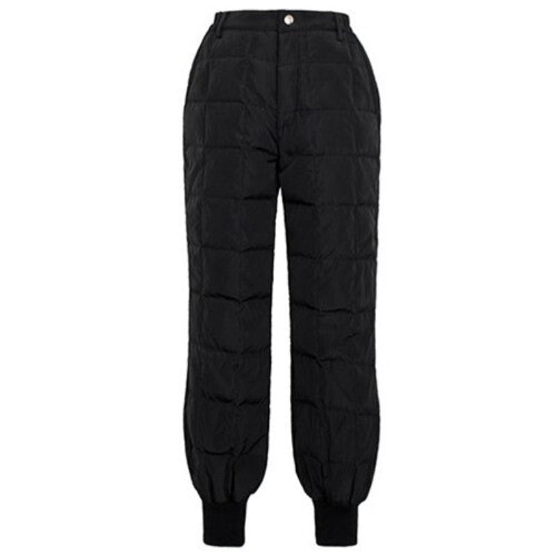 Women High-Waist Thick Duck Down Pants