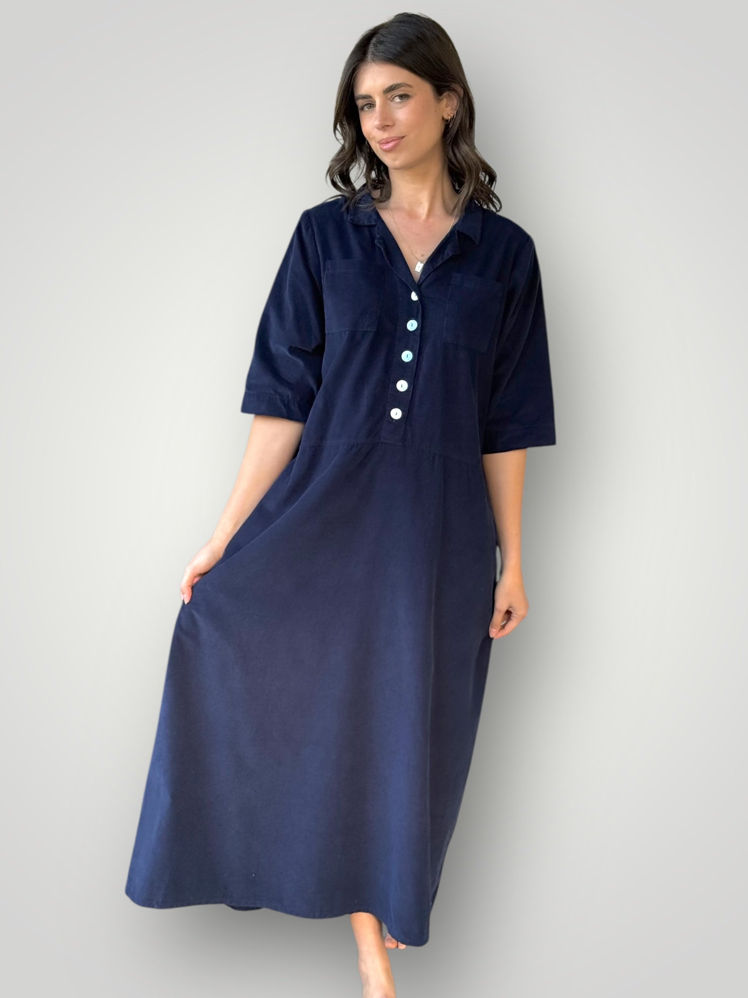 bridget dress - indigo cord