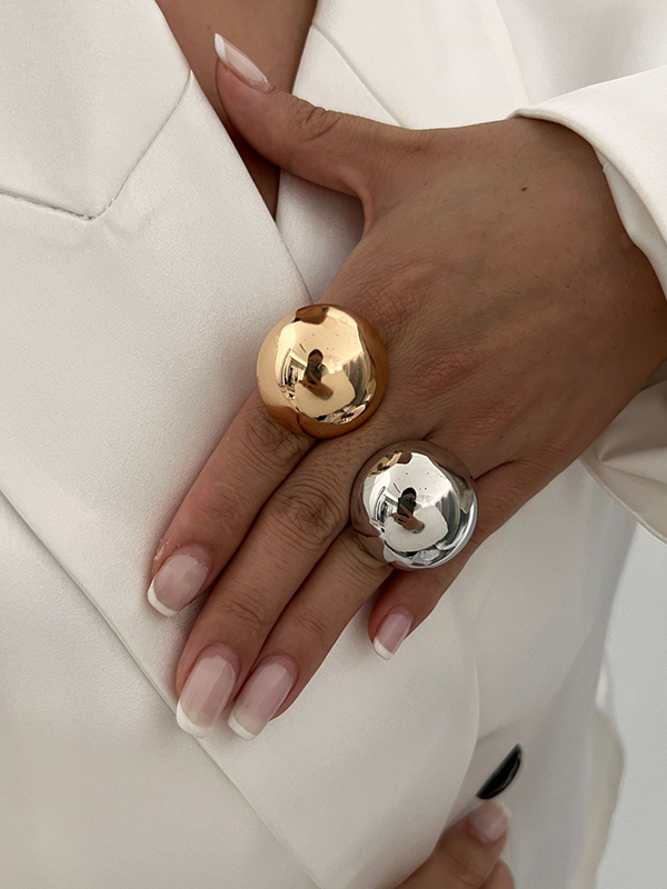 Geometric Shiny Rings Accessories