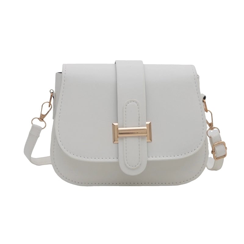 Women's Medium Pu Leather Solid Color Vintage Style Classic Style Semicircle Flip Cover Crossbody Bag
