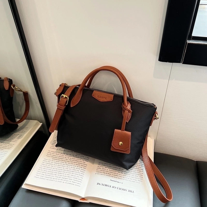 Women's Oxford Cloth Solid Color Elegant Square Zipper Handbag