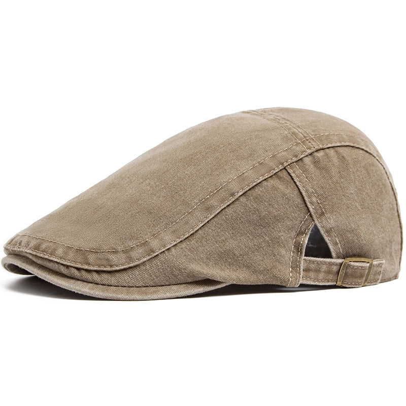 Unisex Retro Solid Color Curved Eaves Baseball Cap