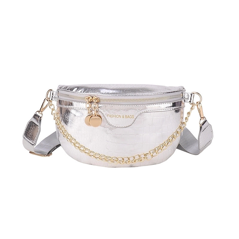 Women's Basic Streetwear Solid Color Pu Leather Waist Bags