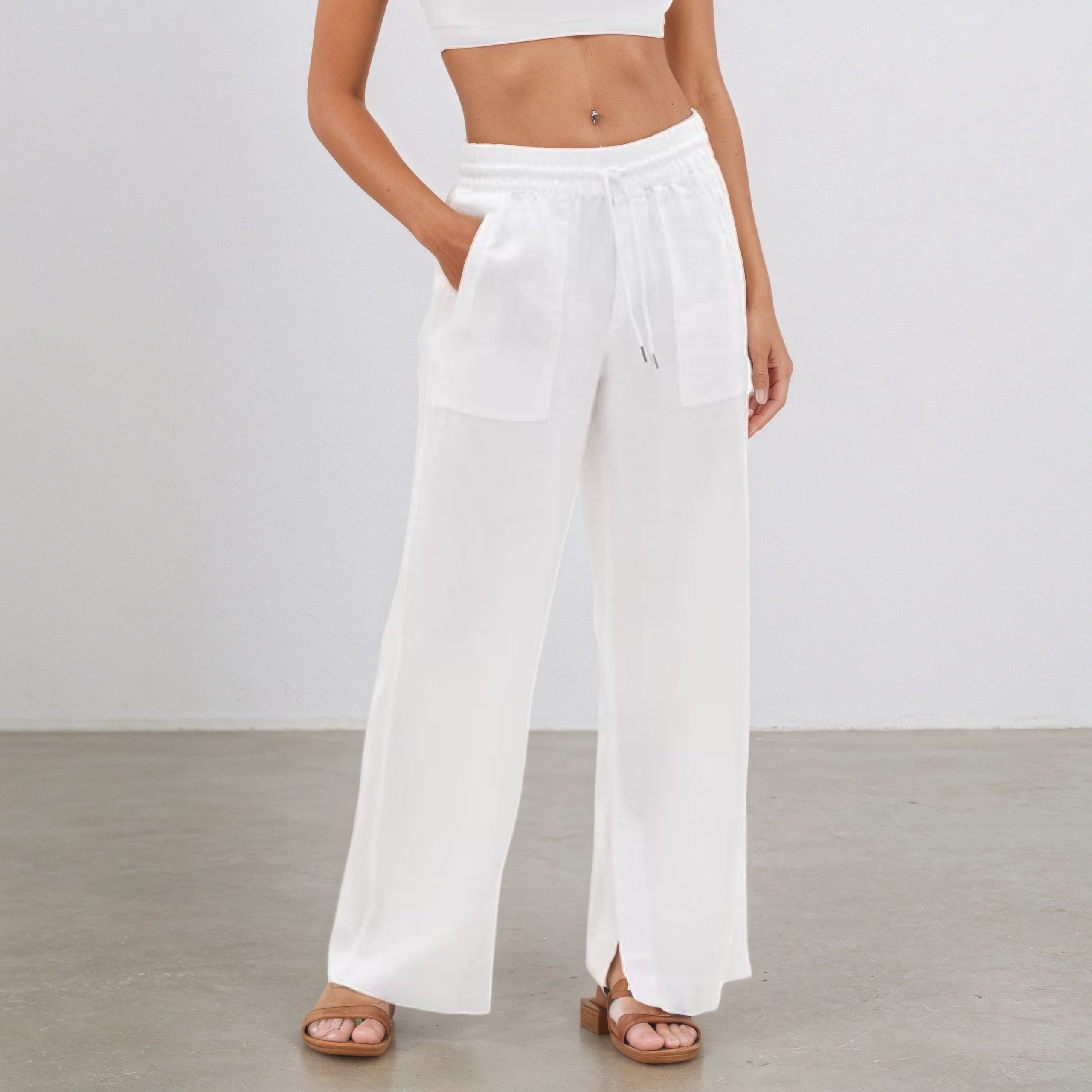 Women's Retreat Linen High Rise Wide Leg Pant