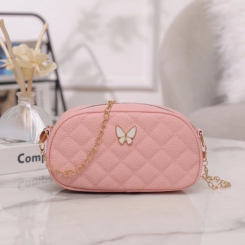 Women's Pu Leather Solid Color Streetwear Oval Zipper Cloud Shape Bag