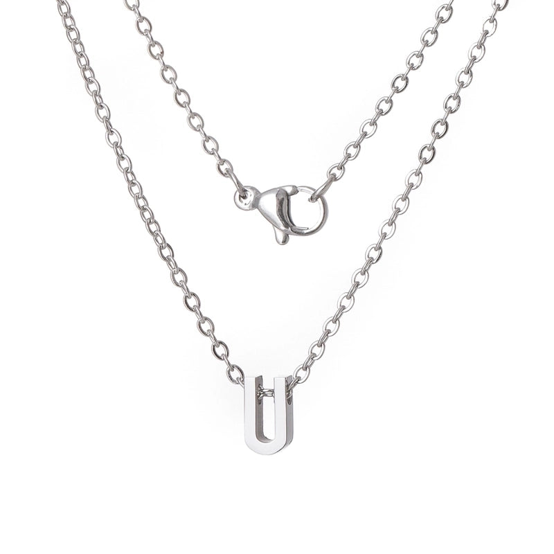 Titanium Steel Minimalist Plating Letter None Necklace