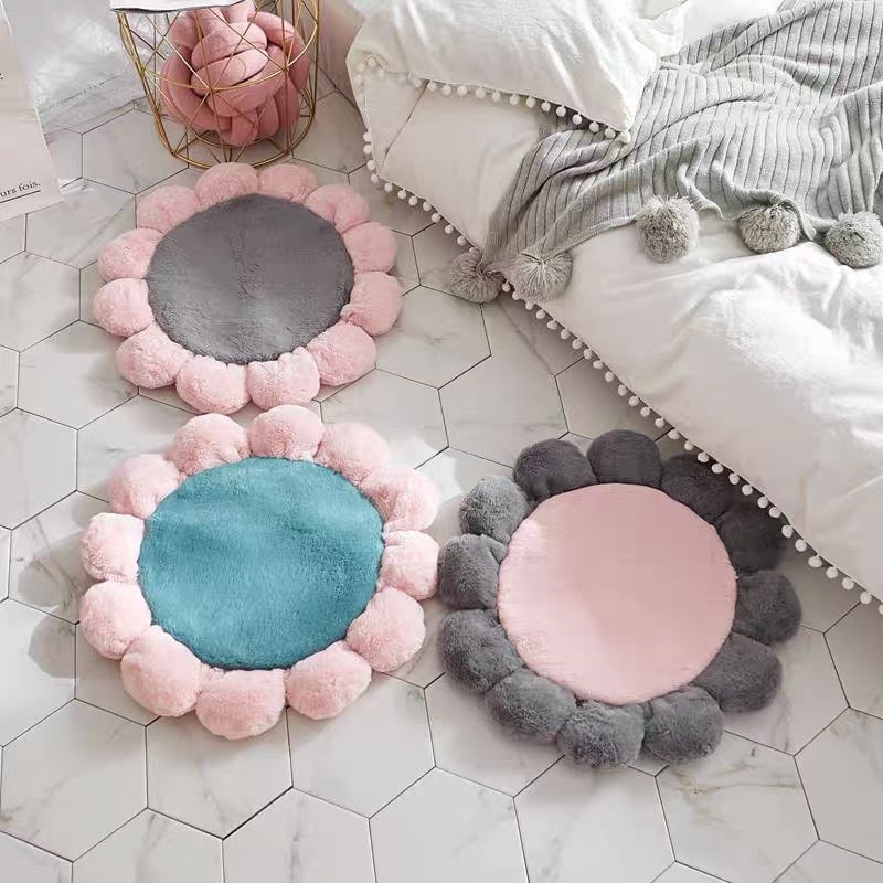 Warm Padded Flower Dog Cat Bed