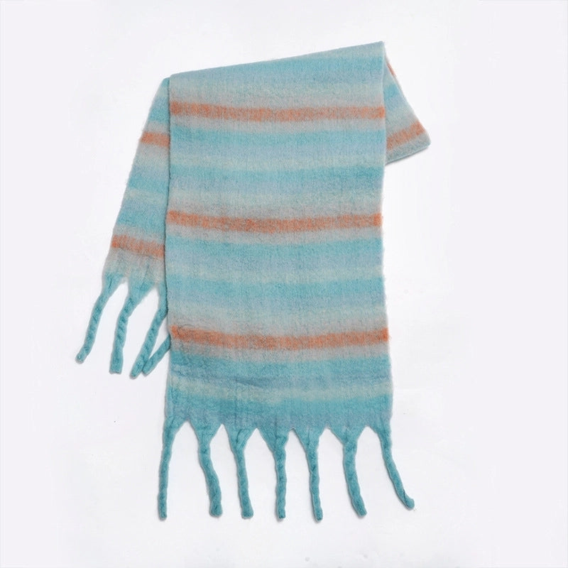 Women's Sweet Geometric Polyester Tassel Scarf