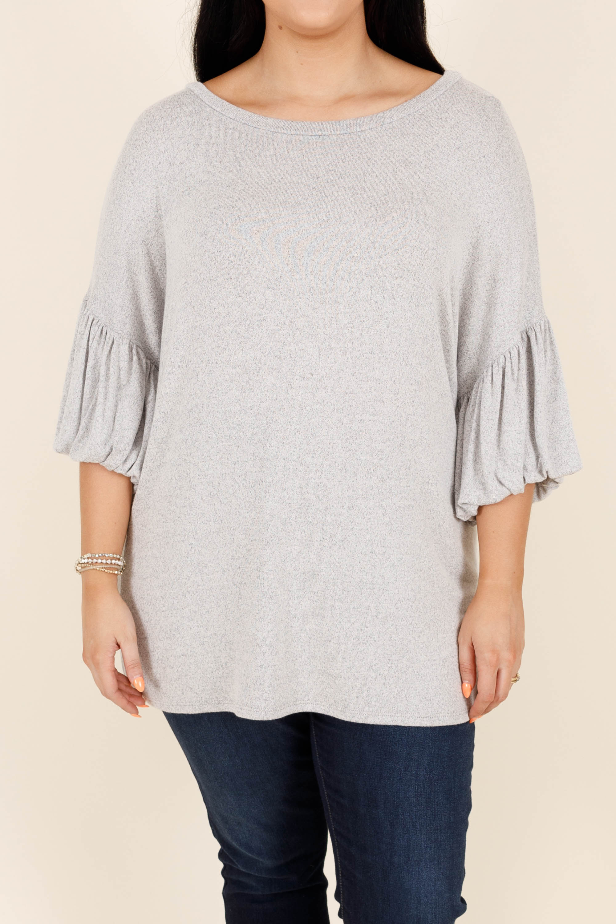 Simplicity And Grace Top. Gray