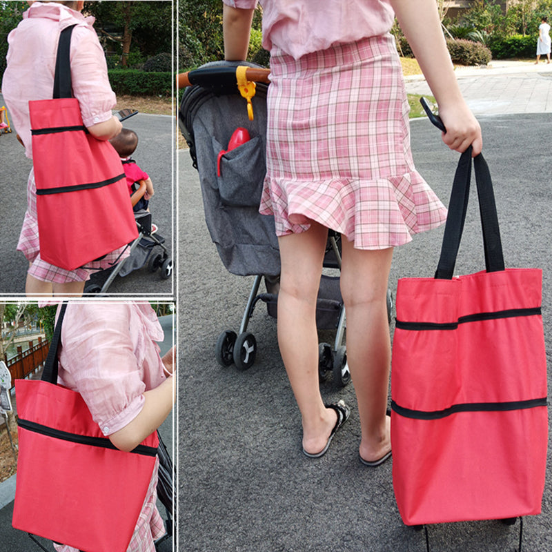 Foldable Shopping Trolley Tote Bag