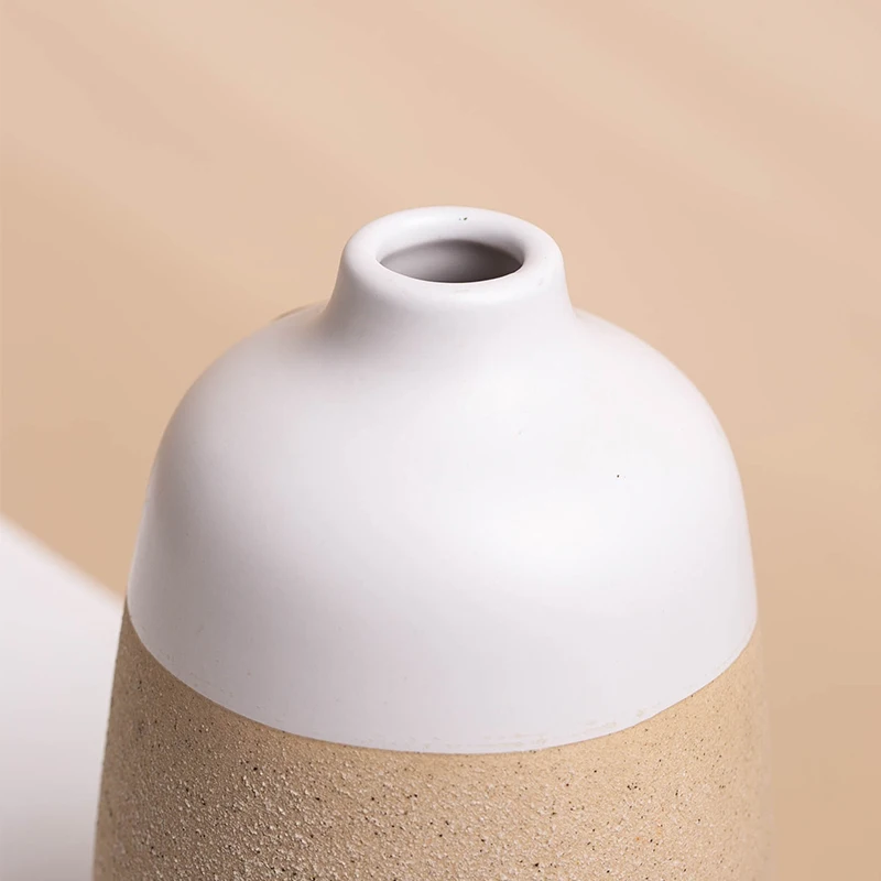 Vases Decor Flower Vase For Home Decor Bud  Nordic Thick Glaze Ceramic Porcelain Vase