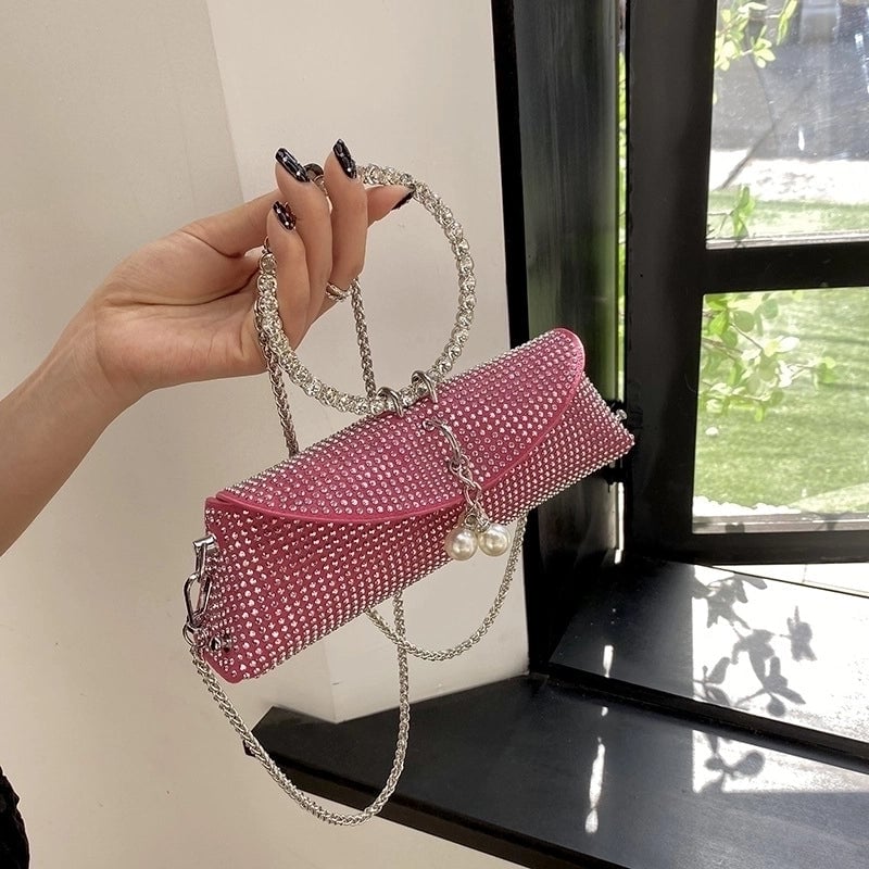 Women's Small Pu Leather Solid Color Elegant Vintage Style Magnetic Buckle Evening Bag