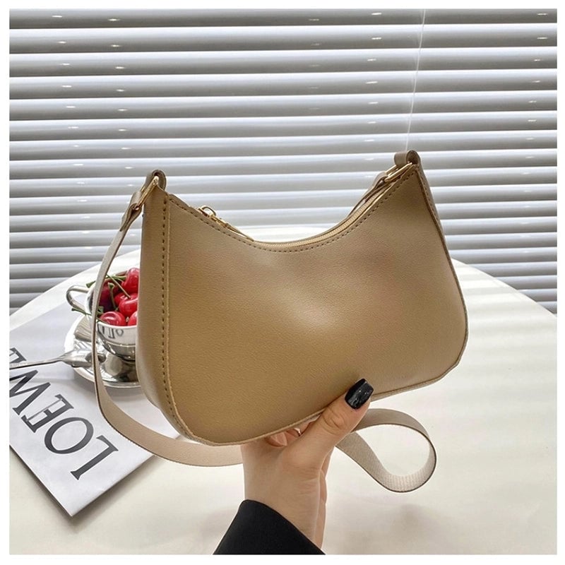Women's Medium Pu Leather Solid Color Elegant Square Zipper Square Bag