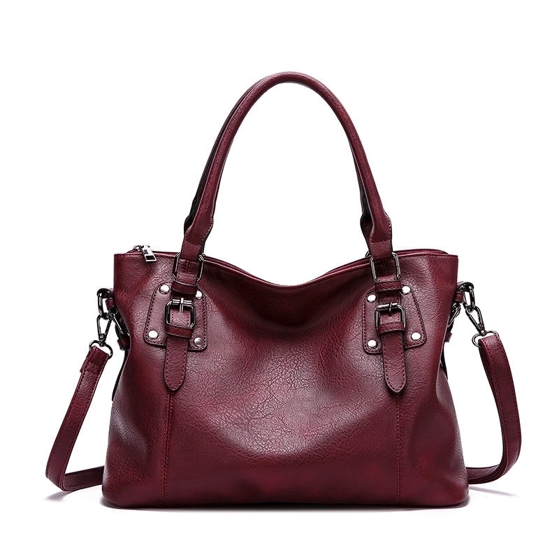 Women's Medium All Seasons Pu Leather Vintage Style Tote Bag