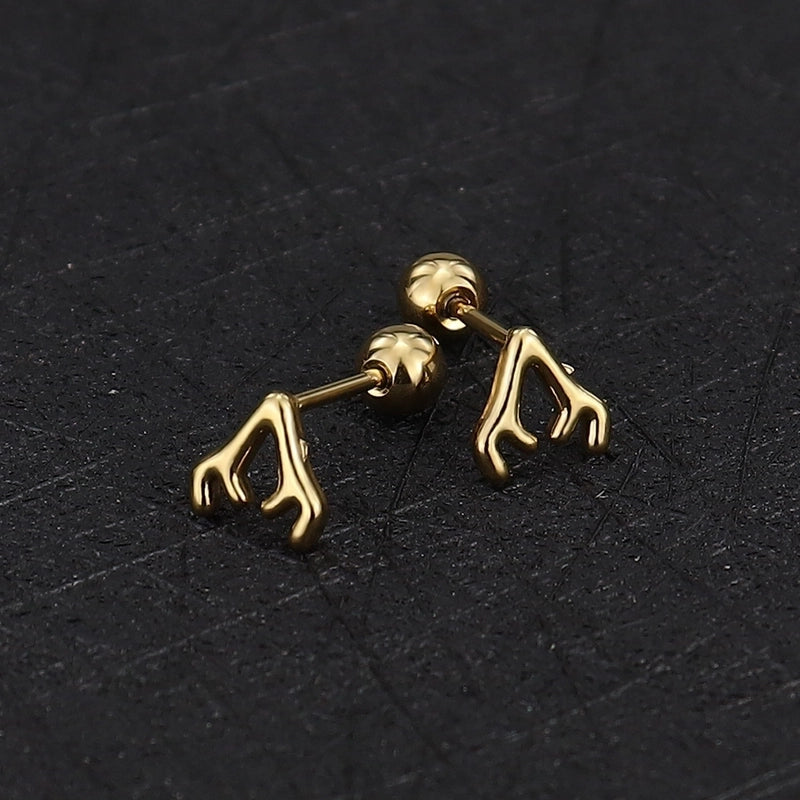 1 Piece Minimalist Commute Geometric Plating Titanium Steel Cartilage Earrings