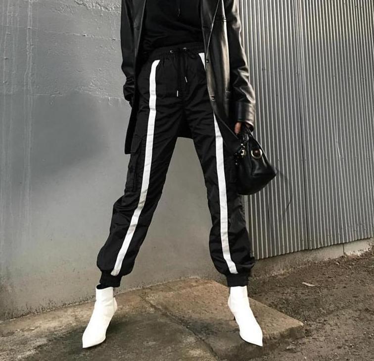 Front Striped Cargo Trousers