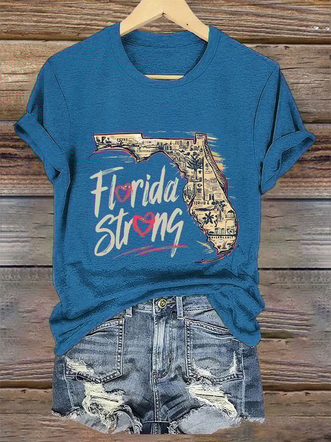 Women's 'Florida Strong' Print T-Shirt