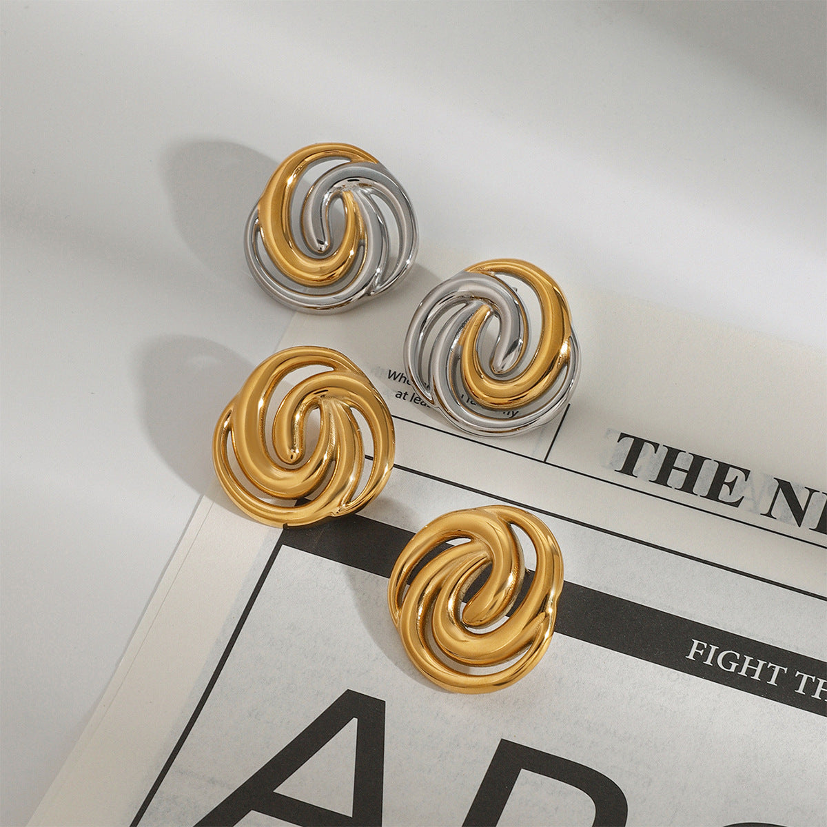 Titanium Steel Earrings Earrings 18K Gold Earrings Stainless Steel