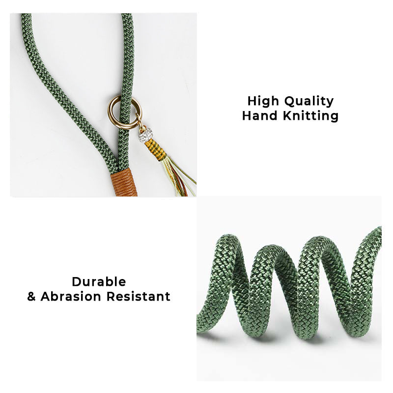 Hand-knitted Braided Rope Cool Dog Accessories Training Leash