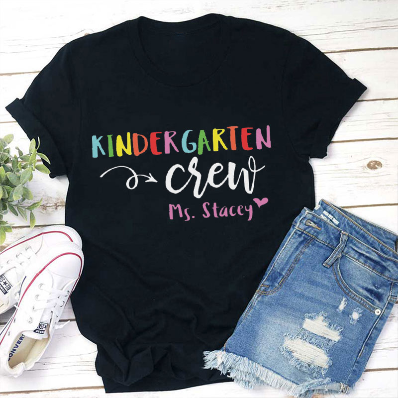 Personalized Name Grade Crew Teacher T-Shirt