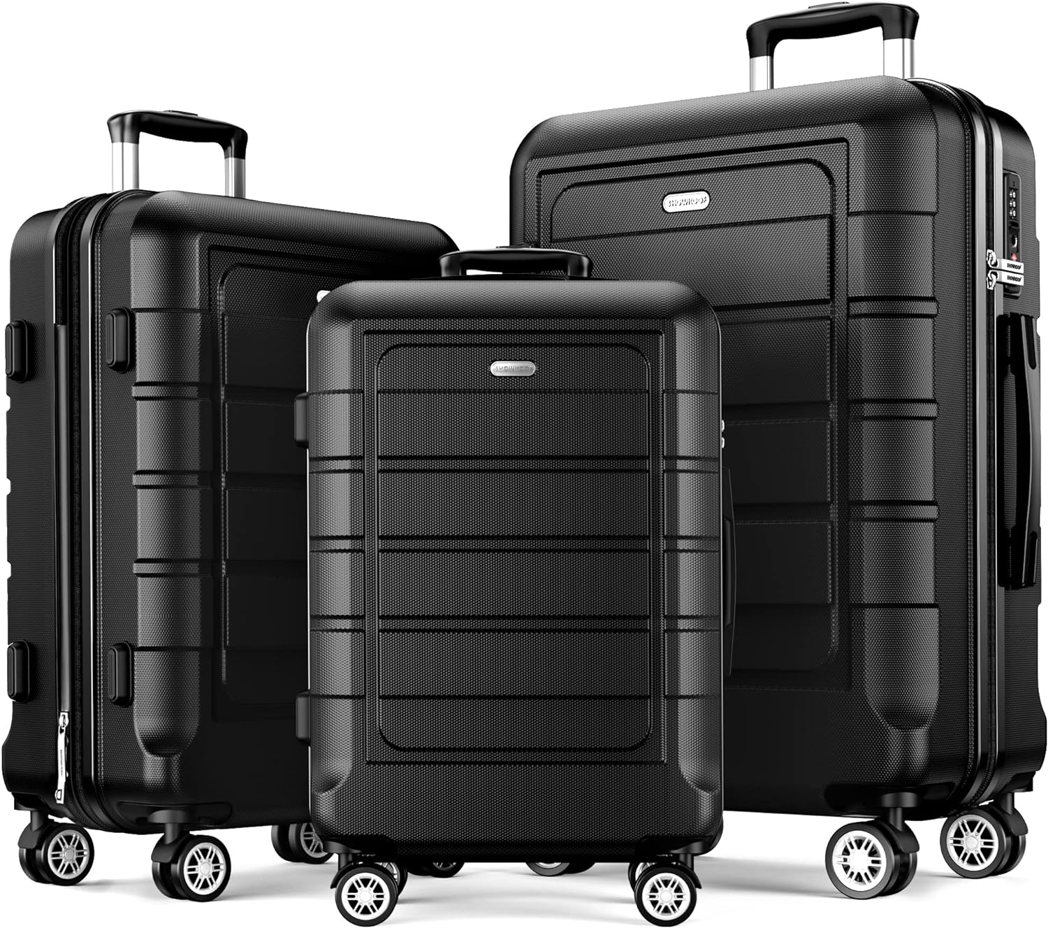 SHOWKOO Luggage PC+ABS Durable Expandable Hard Luggage with Dual Spinner Wheels TSA Lock