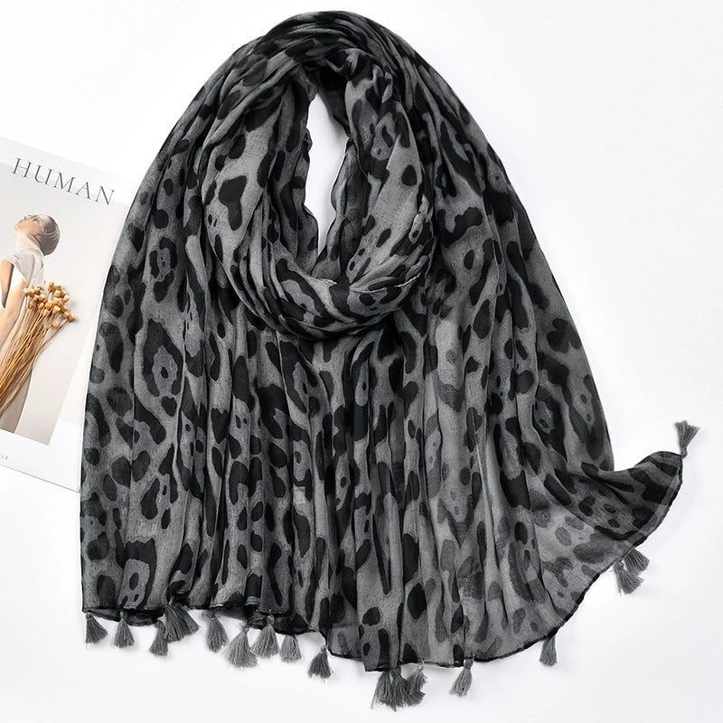 Women'S Bohemian Geometric Cotton And Linen Scarf