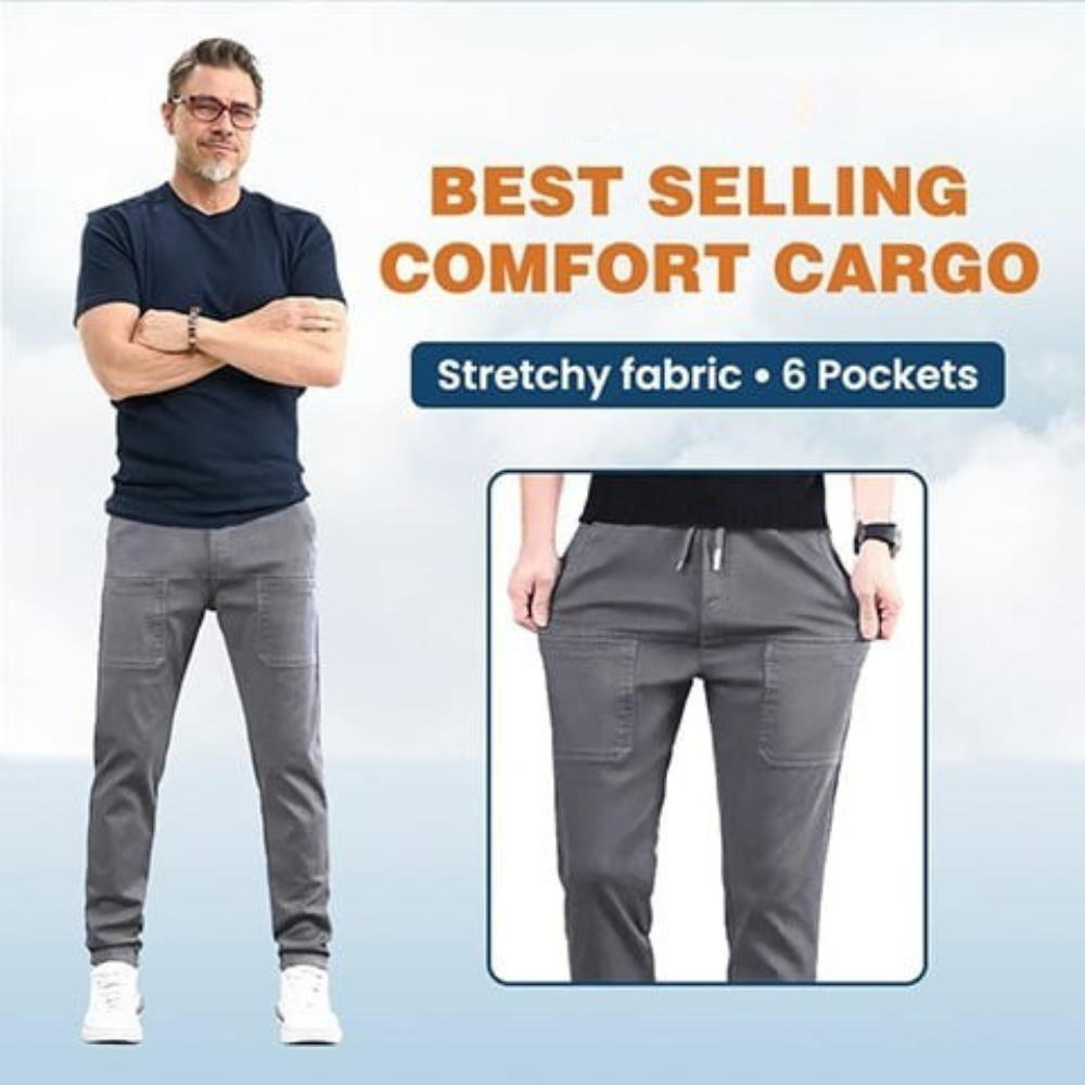 Stretch Cargo Pants With Six Pockets And Quick Dry Fabric