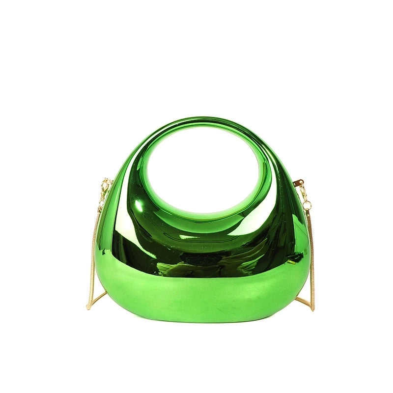 Women's Medium PVC Gradient Color Solid Color Elegant Vintage Style Dumpling Shape Lock Clasp Evening Bag