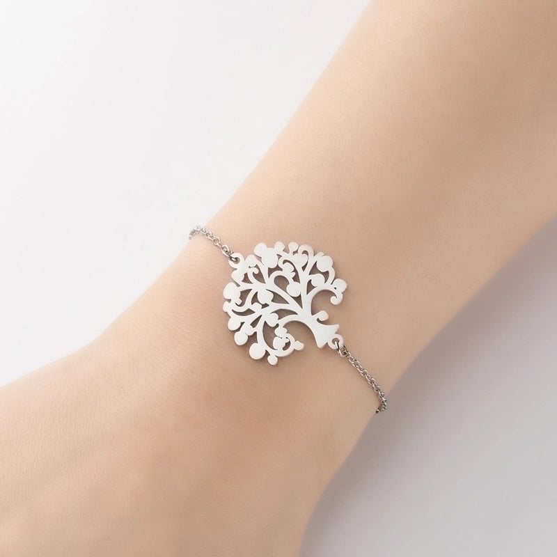Fashion Leaf Star 201 Stainless Steel 18K Gold Plated Bracelets In Bulk