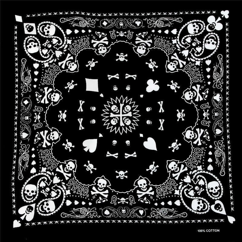 Men'S Hip-Hop Skull Cotton Kerchief