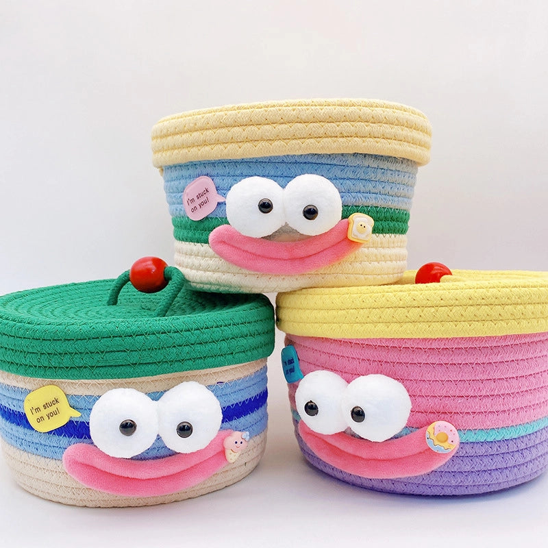 Cute Cartoon Cotton Rope Storage Basket