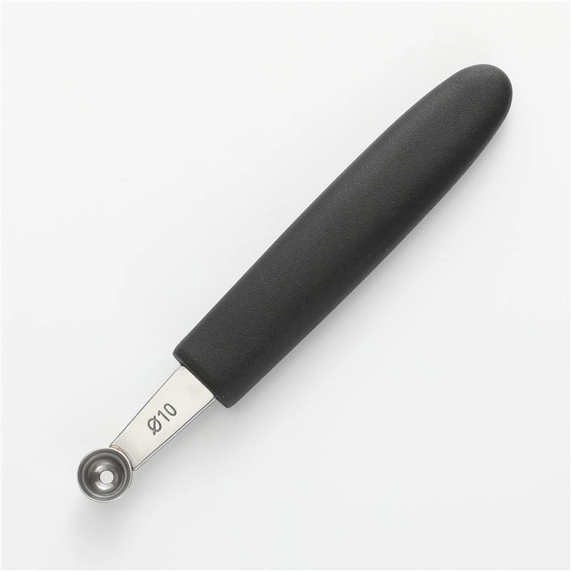 Simple Stainless Steel Fruit Ball Digger Ice Cream Watermelon Platter Digging Spoon Household Kitchen Metal Spoon With Rubber Handle